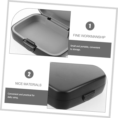 Hearing Aid Storage Box with Hard Shell, Push Button Closure