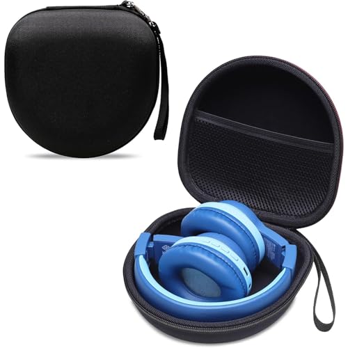 Kid Headphones Case for iClever/Acer/JoySpark Etc Headphone,Black,Case Only | for iClever BTH12 HS19 BTH20 BTH22 BTH26/Candy Bila/Acer/JBL/MIDOLA/JoySpark/JLab/ADOOPE/Spiderman/EarFun/ Etc Kids Headphone - color: Black