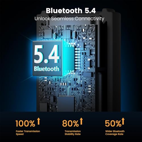 Maedhawk Bluetooth 5.4 Receiver 3.5mm Aux Adapter for Car, Noise Cancelling | Built-in Mic for Hands-Free Calls, Home Audio Stereo Headphone Speaker Music Streaming - color: Black