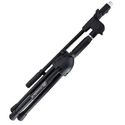 AxcessAbles Low-Profile Microphone Tripod Stand with Boom Arm | Adjustable Height Short Floor Mic Stand with Boom | Kick Drum Mike Stands | Guitar Amp Stands (2-Pack) - style: 2 Mic Stands