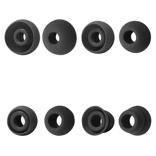 hopopwer Replacement Silicone Earbuds Tips for Powerbeats 3 Powerbeats 2, 4 Pairs Earbuds Silicone Ear Tips Set - Small, Medium, Large and Double Flange (Black with Pen) - color: Black with Pen