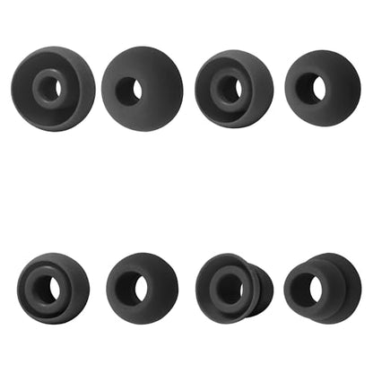 hopopwer Replacement Silicone Earbuds Tips for Powerbeats 3 Powerbeats 2, 4 Pairs Earbuds Silicone Ear Tips Set - Small, Medium, Large and Double Flange (Black) - color: Black without Pen