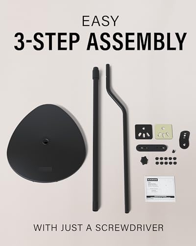SANUS Speaker Stands Pair for Satellite & Bookshelf Speakers up to 3.5lbs – 10” Height Adjustment – Includes L-Shaped Bracket & Keyhole Adapter for Compatibility – Easy DIY Assembly - size: Heigth Adjustable