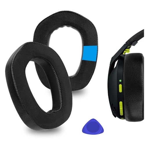 Geekria Sport Cooling-Gel Replacement Ear Pads Compatible with Logitech G435, G335 Headphones Ear Cushions, Repair Parts (Black)