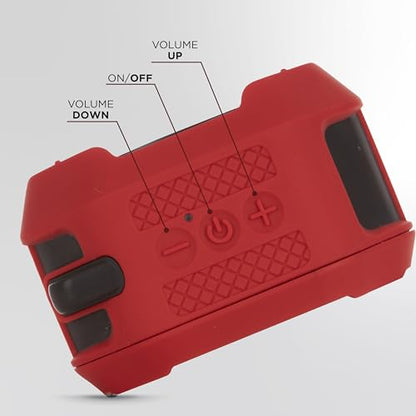 Altec Lansing HYDRATREK Magnetic Bluetooth Speaker, Waterproof IP67, 5W RMS Output, True Wireless Pairing, USB-C Quick Charge, 3.7V 400mAh Battery, Voice Assistant, Perfect for Any Adventure - color: Crimson Red/Black
