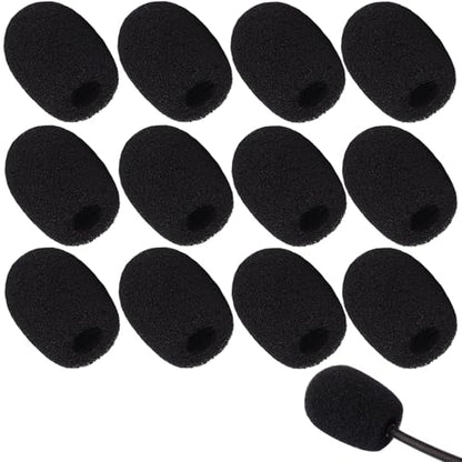 12 Pack Microphone Covers Foam, Noise Reduction Mic Cover, for Lapel and Headset Microphones Windscreen