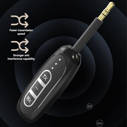 Bluetooth 5.4 Transmitter Receiver with LDAC, Wireless Audio Adapter with Low Latency, for Old Stereo, Speakers, Cars