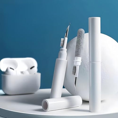Precision Earbud Cleaning Pen Reusable Multi Use Brush, Travel Friendly Remover for Headphones Electronics, 2pcs, White - color: White