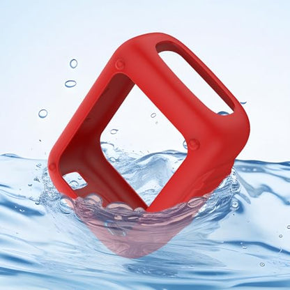 Anti-Collision Silicone Cover Waterproof Soft Anti-Drop Protective Case Anti-Scratch Shell for GO5 Portable Bluetooth Speaker Shockproof Protective Sleeve - color: Red