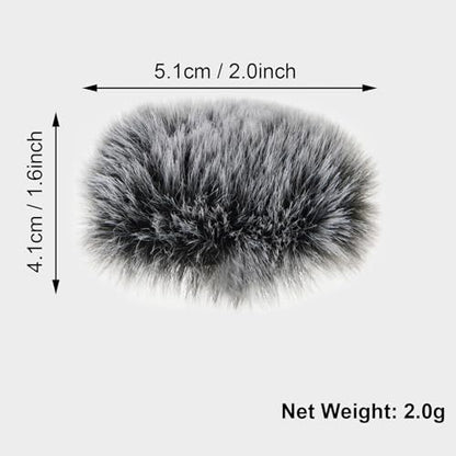 Microphone Windscreen for DJI Mic 2, Furry Wind Muff Compatible with DJI Mic 2, Fur Microphone Cover Pop Filter Sound Insulation (2 Pieces)