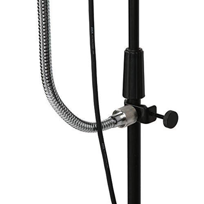 LyxPro Gooseneck Vocal Booth 40 Portable Acoustic Isolation Instrument Shield, Sound Absorbing Panel, with Adjustable Desktop Microphone Stand