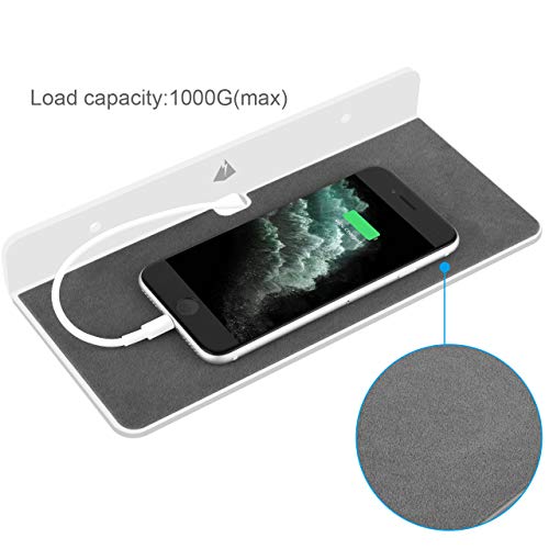 Wall Shelf Speaker Stand, Small Wall Holder Speaker Mount for Webcam, Cell Phones, Display Shelf Acrylic Floating Shelf (9-Inch (White)) - color: White