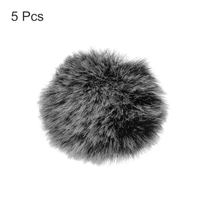 MECCANIXITY Furry Microphone Windscreen 10mm x 55mm Mic Cover Windshield for Indoor Outdoor Microphone Black,White,Gray 5 Pack - color: Black ,White,Gray