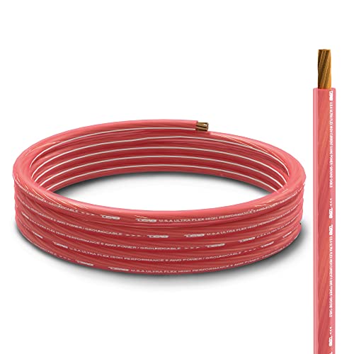 DS18 PW-OFC8GA-5BK/20RD Ultra Flex Power Wire OFC 8 Gauge, 5ft-Black and 20ft-Red - Power Amplifier Wiring Kit