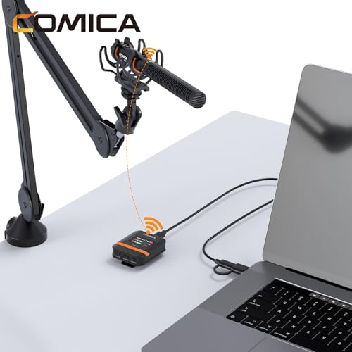 Comica VM40 Wireless Shotgun Microphone,2.4G Super Cardioid Polar Pattern,48kHz/32-bit Float Recording,Wired/Wireless Dual Modes,32G On-Board Recording for 40-Hour Storage(VM 30 Upgraded Version) - size: Comica CVM-VM40