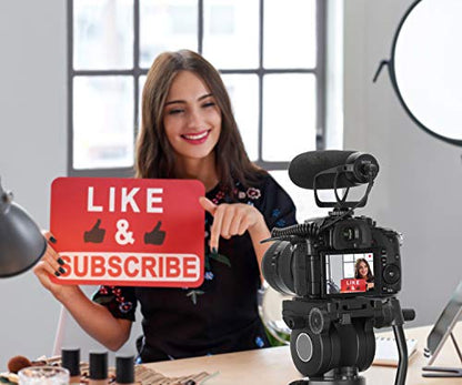 Vidpro XM-48 Professional Condenser Shotgun Video Microphone DSLR cameras, video camcorders, smartphones and computers for field recording, interviews, video production, live and studio work