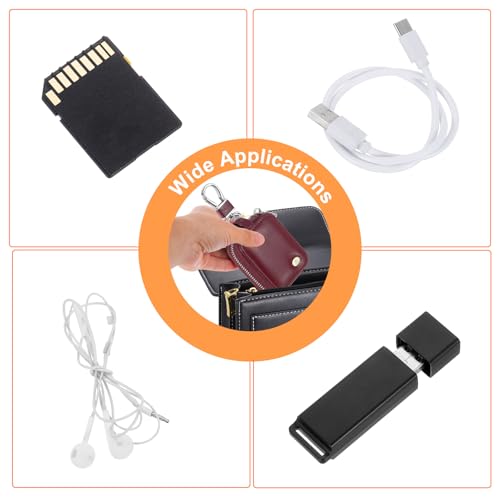 HARFINGTON Earbuds Cases, Earphone Case Holder, PU Leather Ear Buds Case Zipper Organizer Small with Mesh Pocket for USB Cable, Wireless Wired Earphones, Burgundy - color: Burgundy