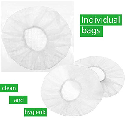 BBTO 200 Pieces Disposable Headphone Ear Cover Non-Woven Sanitary Earpad Covers for Most On Ear Headphones (L, 11 Cm/ 4.3 Inch,White) - color: White, size: L (11 cm)