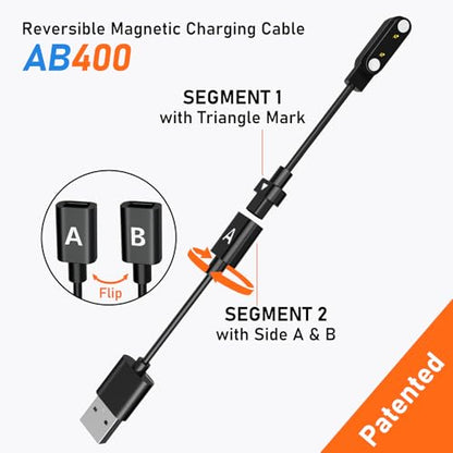 2-Pack AB400 Smart Watch Chargers, Universal for 4.0mm Pin-Pitch Devices. - size: 4.0mm