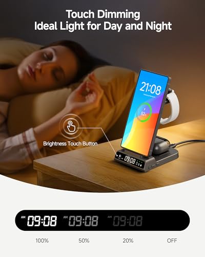 Wireless Charger for Samsung S26 Ultra/S26+, Wireless Charging Station for Galaxy S25 Ultra/S25+/S25/Z Flip7/Z Fold/S24/S23/S22, for Galaxy Watch 8/8 Classic/7/Ultra/6/5, Galaxy Buds4 Pro (No Adapter) | for Samsung S26+/S25 Ultra/S25/Z Flip8/S24/S23/S22,
