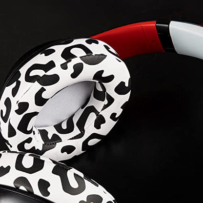 Replacement Ear Pads Cushions for Beats Studio 2 & Studio 3 Wired & Wireless Headphones, Earpads with Soft Protein Leather, Noise Isolation Memory Foam, Added Thickness - Snow Leopard - color: Snow Leopard