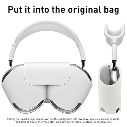 Case Ear Cover for AirPods Max Headphones(USB-C/Lightning)(2024/2020), 2 Set of Headband Cover and Clear Soft TPU Ear Cups Sheel,Scratch Resistant and Condensation Resistant - color: A2-White