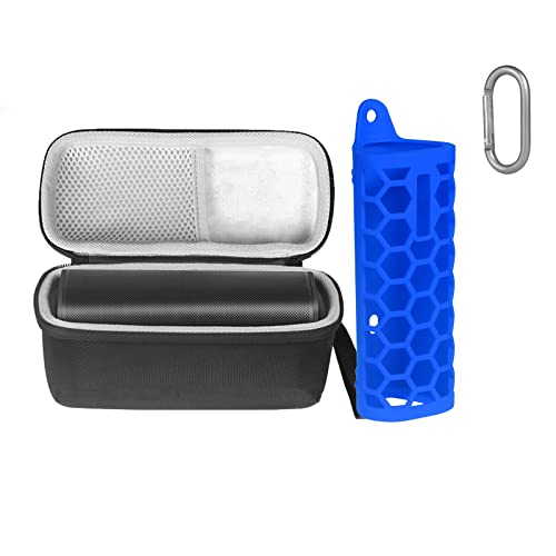 Case for Sonos Roam Portable Speaker Travel Carrying Storage Bag with Silicone Cover(Blue) - color: Blue