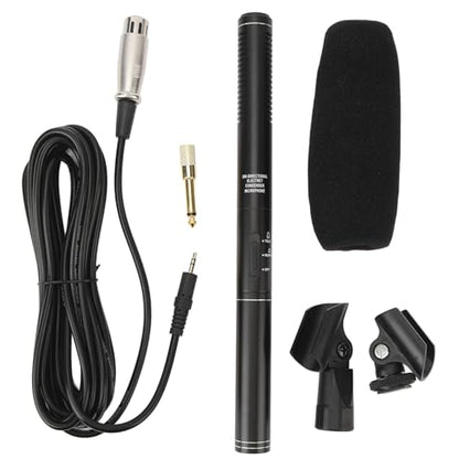 Microphone, Professional XLR Condenser Microphone with Dual Pickup Modes for DSLR Cameras