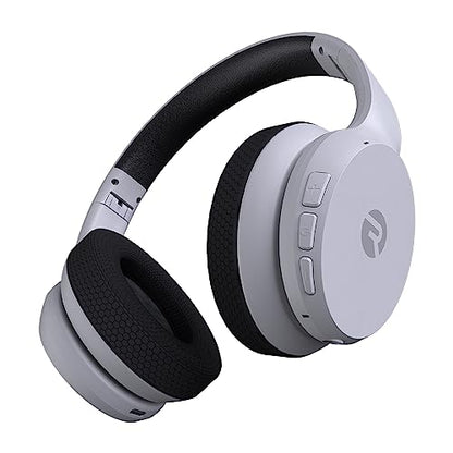 Raycon Fitness Bluetooth Headphones - Over The Ear Running Headphones, Active Noise Cancelling Wireless Headphones + Awareness Mode, Bluetooth Headset with Mic, 45 Hours of Battery Life (White) - color: White
