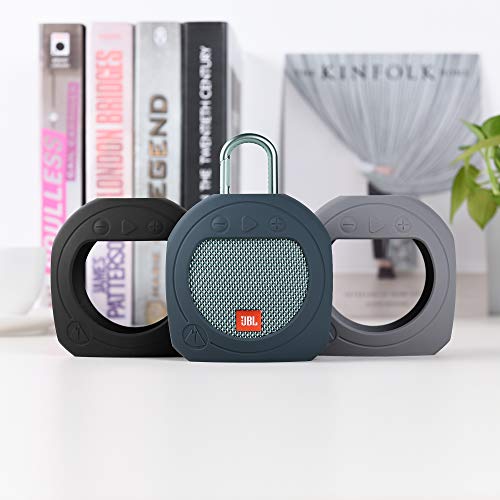 Protective Silicone Stand Up Carrying Case for JBL Clip 3 Waterproof Portable Speaker(Blue) - color: Blue