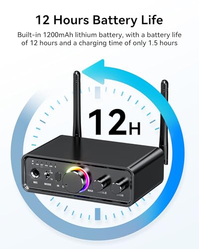 Bluetooth 5.3 Audio Transmitter Receiver for TV Home Stereo, high-Fidelity Wireless Bluetooth Low-Latency and HD Audio Adapter, Supporting USB, RCA, 3.5mm AUX, DAC, Coaxial, and Optical Input/Output