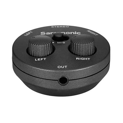 Saramonic Miniature 2-Channel 3.5mm Microphone & Audio Mixer with TRS & TRRS Output Cables for Cameras, Smartphones, Computers & More (AX1)
