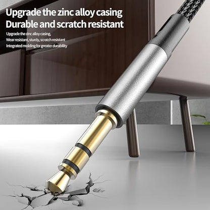 Aux to USB C Lightning Adapter for iPhone 17 16 15 14 13 Pro Max (1M) Headphone Cable Jack 3.5mm Audio Car Dongle Auxillary Headset Music for iPod for Ipad for Apple Compatible with Samsung S24 S23