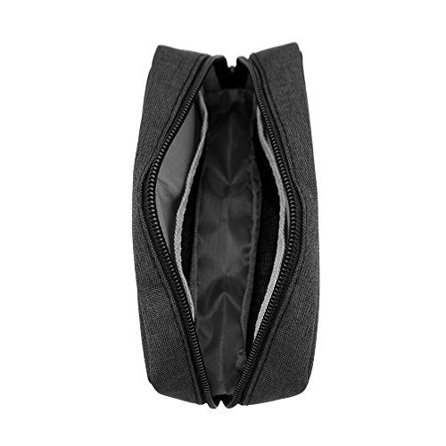 Universal Electronics/Accessories Soft Carrying Case Bag, Durable & Light-weight,Suitable for Out-going, Business, Travel and Cosmetics Kit (Small-Black) - color: Small-Black
