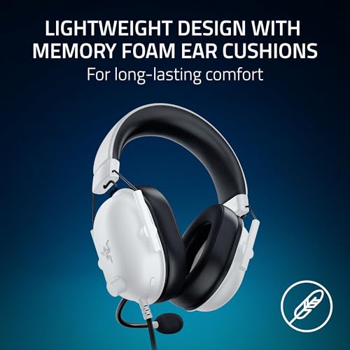Razer BlackShark V2 X Wired PlayStation Gaming Headset, White - color: White, size: 3.5 mm (Pack of 1), style: PlayStation