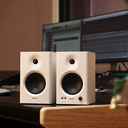 Edifier MR4 Studio Monitor Speakers, 4 inch Active Near-Field - color: White