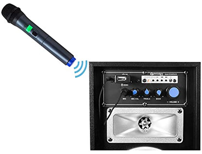 Professional UHF Wireless Handheld Microphone w/USB Powered Receiver | Battery Powered, Portable, UHF Highband Frequency, USB Female Jack for Karaoke, Voice Amplifier, PA System, Singing