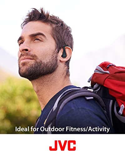JVC Fitness Series HAEC25TB Sport True Wireless Earbuds, Black | Up to 30 Hours Battery Life, Neodymium Magnet Driver, IPX5 Water Resistance, Lightweight and Compact - color: Black