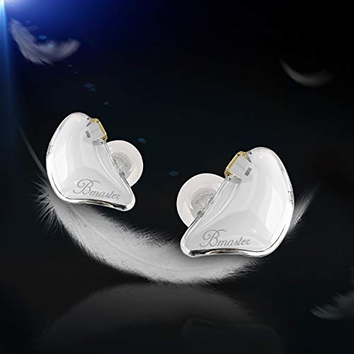 BASN Bmaster Triple Drivers in Ear Monitor Headphone with Two Detachable Cables Fit in Ear Suitable for Audio Engineer, Musician (White) - color: White