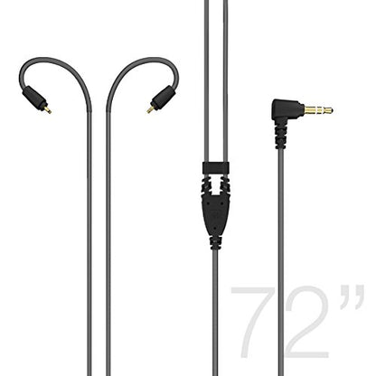 MEE Audio MX PRO Series M6 PRO 72-inch Extended-Length Stereo Audio Cable (Black) - color: Black, size: 72 inches, style: Stereo Audio Cable