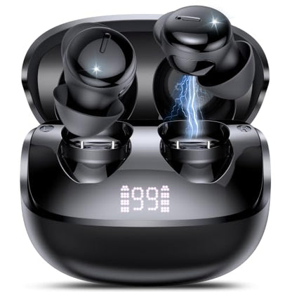 Sleep Earbuds Bluetooth 5.4, Mini Light-Weight Headphones for Side Sleepers | Features Sleep Mode & Built-in White Noise for Relaxing. 48H Battery & Clear Calls. Perfect Mini Earphones for Sound Sleep