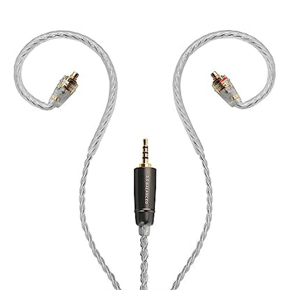 MEZE AUDIO | Rai Series MMCX Cable | Headphones HiFi Replacement 2.5mm Male to Dual MMCX Connector Plug | Silver Plated Upgrade Balanced 2.5mm Jack | Length 1.2m/3.9ft - size: 2.5 mm ( Balanced )