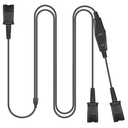 Training Y Splitter for All Plantronics QD Headphone Adapter Cable