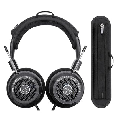 Headband Cushion Cover Compatible with Grado SR60x, SR80x, SR60e, SR80e, SR60i, SR80i, SR60, SR80 Headphones, 6mm Thick Soft Cushion, No Wobble Zipper Slider, with Hanging Loop