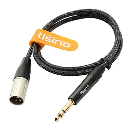 Tisino 1/4" to XLR Cable, 6.35mm TRS to XLR Male Nylon Braid Quarter inch TRS to XLR Male Balanced Interconnect Microphone Cord Patch Cable - 3.3ft - size: 3.3 feet