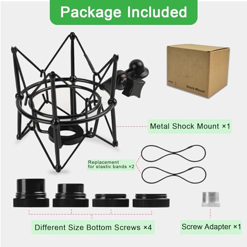 Universal Anti-Vibration Microphone Shock Mount, Mic Holder for Condenser Mics - Compatible with AT2020, MXL 770/990, Samson G Track Pro, Rode Procaster/NT1-A, Neumann U87/U87i, and More - style: For AT2020