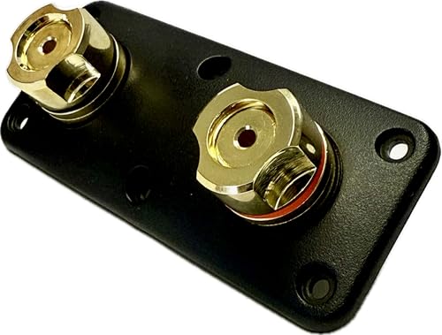 Surge High-Current Audiophile Speaker Terminal – Panel-Mount,15A, Banana/Spade/Bare Wire (Up to 4AWG), Color-Coded Polarity, ABS Housing, Indoor IP20