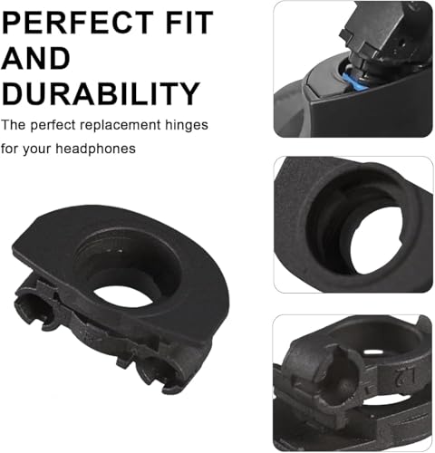 Hinge Swivels + U Shaped Metal Hinge Lock for Sony WH-1000XM4 (Black,Right) | Durable WH-1000XM4 Replacement Parts Accessories Hinge Spins,As Same As OEM Repair Kit Set - color: Black-Right