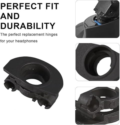 Hinge Swivels + U Shaped Metal Hinge Lock for Sony WH-1000XM4 (Black,Right) | Durable WH-1000XM4 Replacement Parts Accessories Hinge Spins,As Same As OEM Repair Kit Set - color: Black-Right