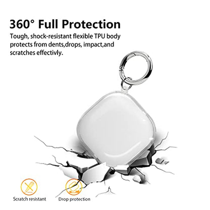 Aircawin Clear Case for Samsung Galaxy Buds - FE 2023, 2 Pro 2022, 2 2021, Pro 2021, Live 2020 - Keychain & Cleaning Pen Included - color: Pure, size: Samsung Galaxy Buds FE/Buds 2/Pro/2 Pro/Bud Live